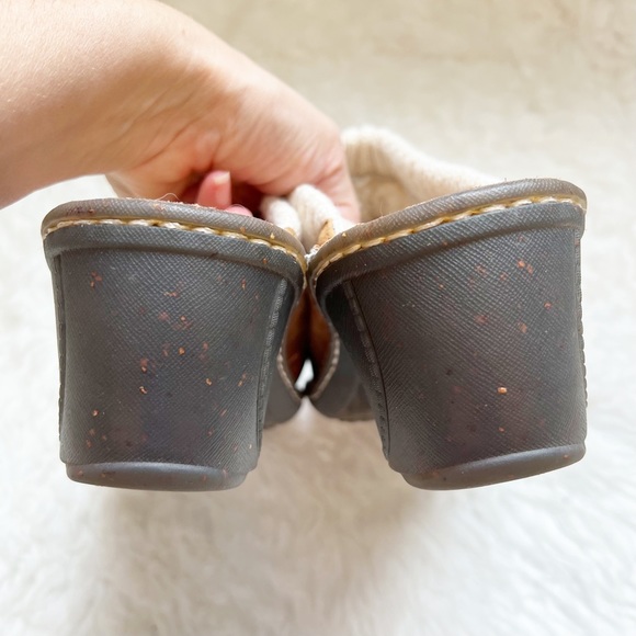 UGG Gael brown suede clog w knit cuff size 7 wedge heel - Picture 5 of 9